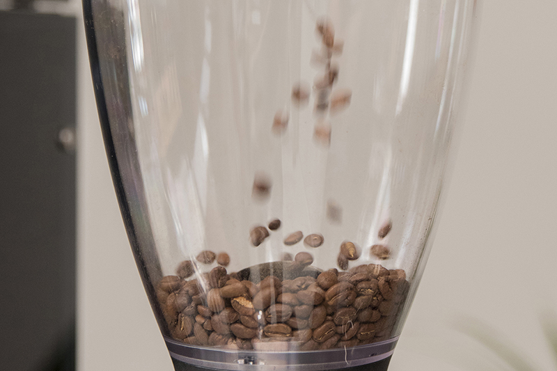 Grinding our Papa Largo Specialty Coffee