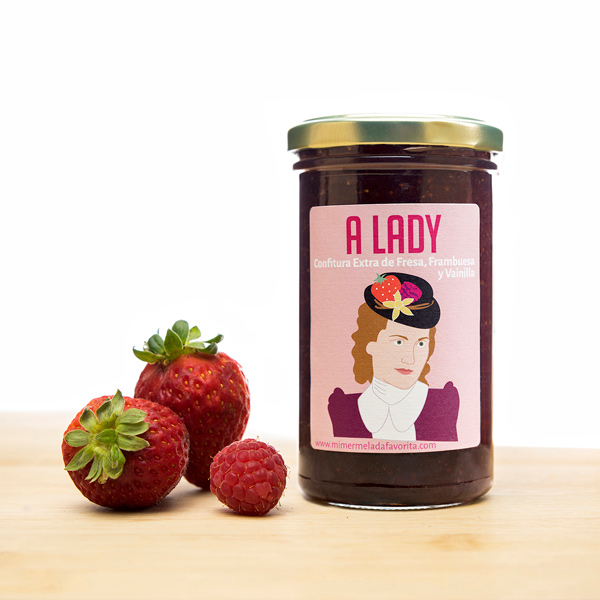 alady strawberry raspberry vanilla jam jar my favourite jam