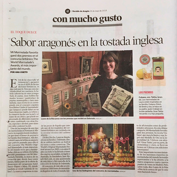 Mi MERMELADA favorita in the HERALD of Aragón