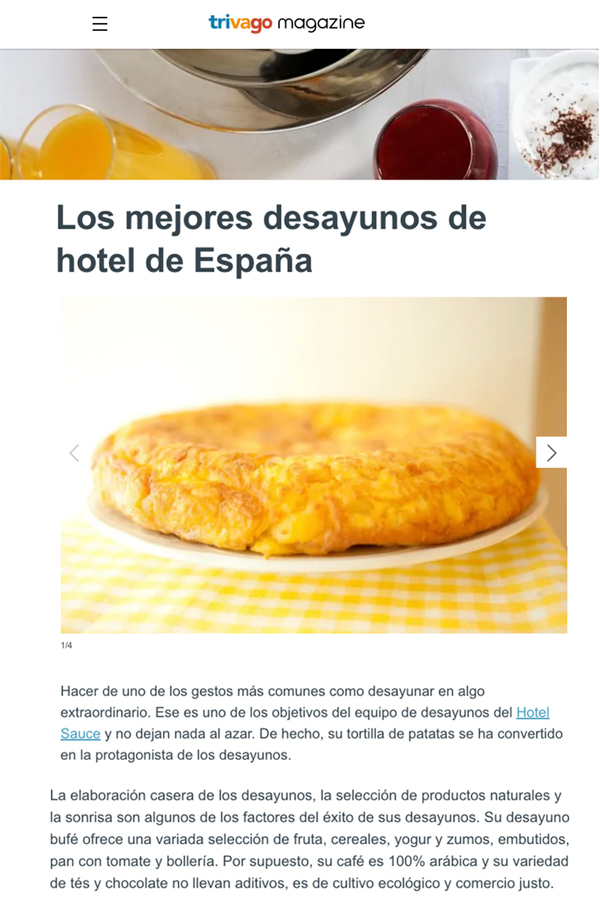 Hotel Sauce in Trivago Magazine