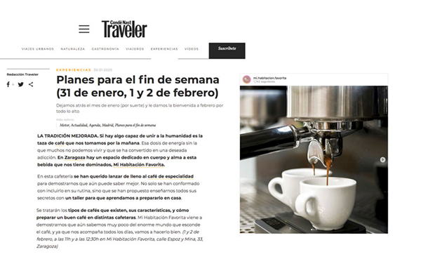Papá Largo coffee in Condé Nast TRAVELER
