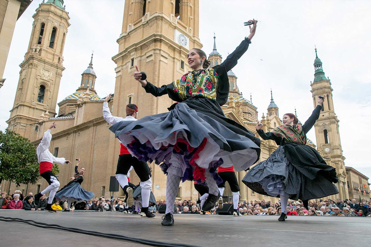 Jota dance at the Pilar Festival in Saragossa