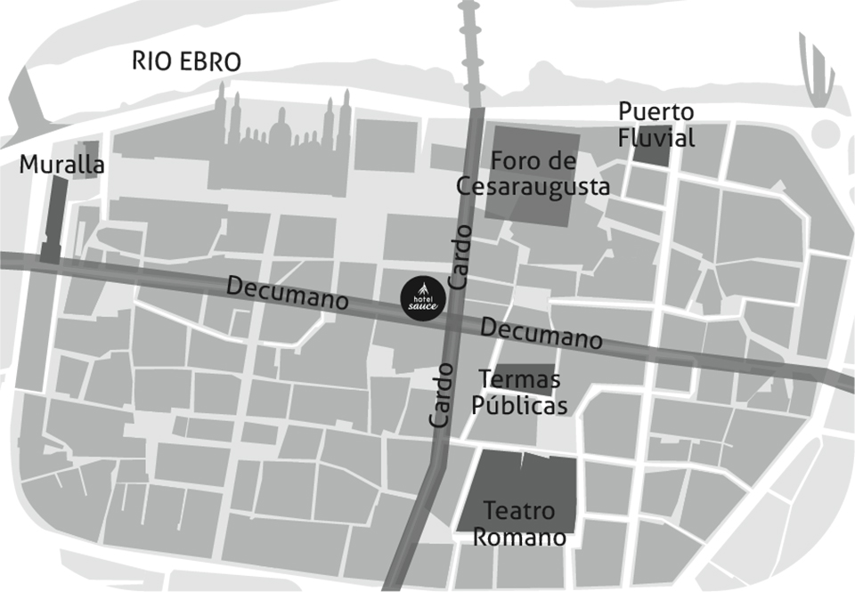 hotel sauce Saragossa cardo y decumano